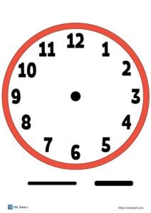 5 Free printable clock faces (PDF) - ESL Vault