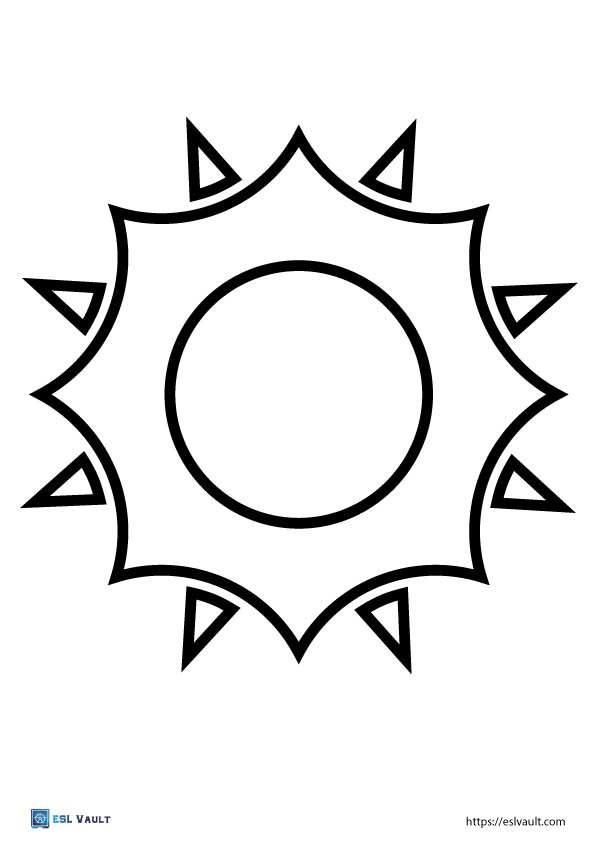 printable sun template large