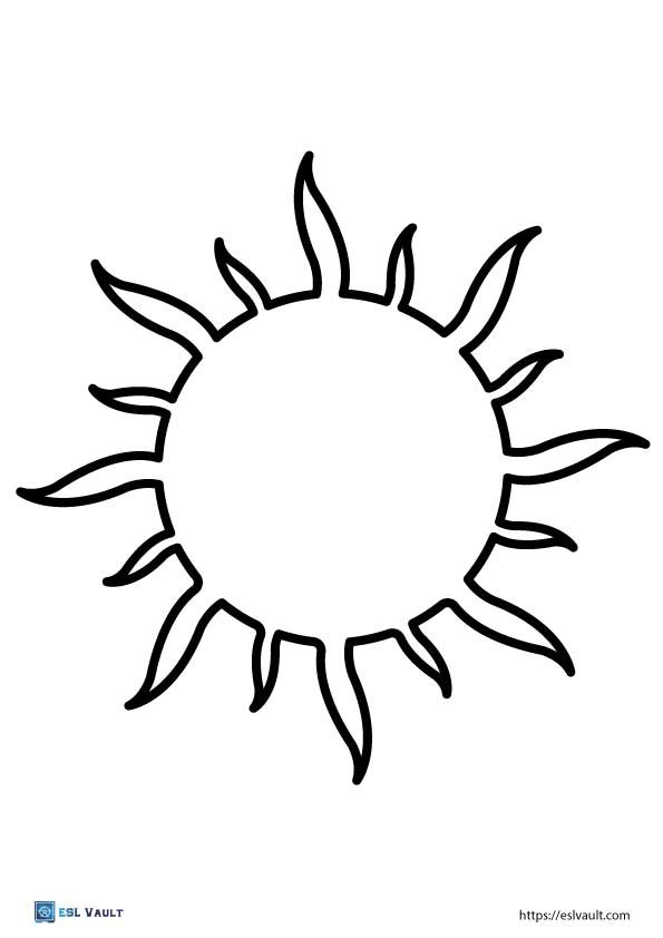 printable sun template