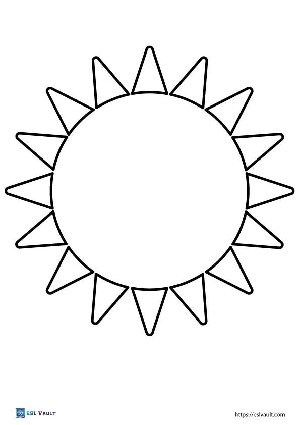 simple sun outline
