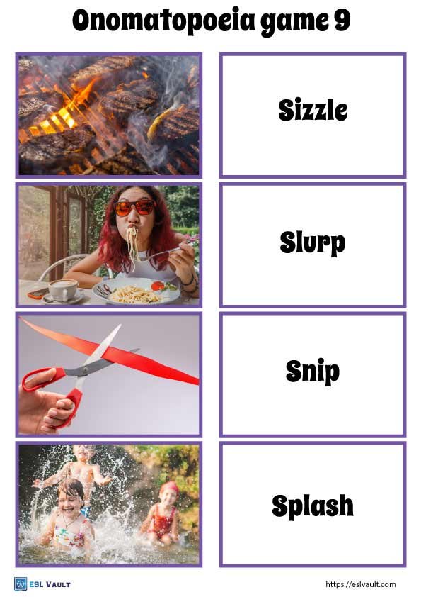 free onomatopoeia word game 9