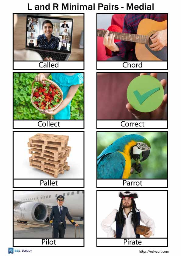 l and r minimal pairs medial