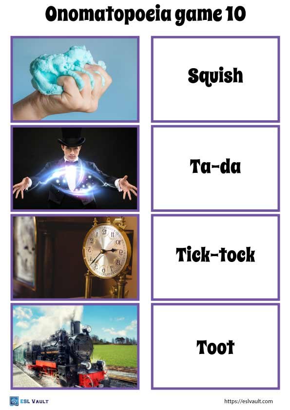 onomatopoeia activty 10
