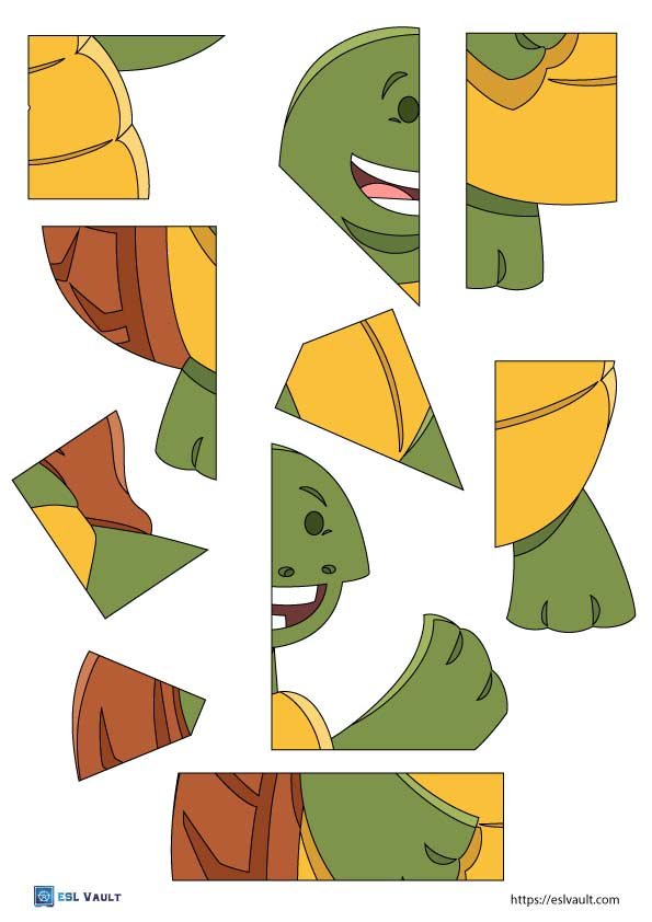 paper turtle craft cut and glue 2