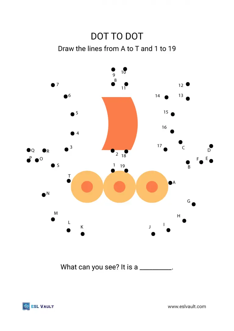 dot to dot printable puzzle for young learners