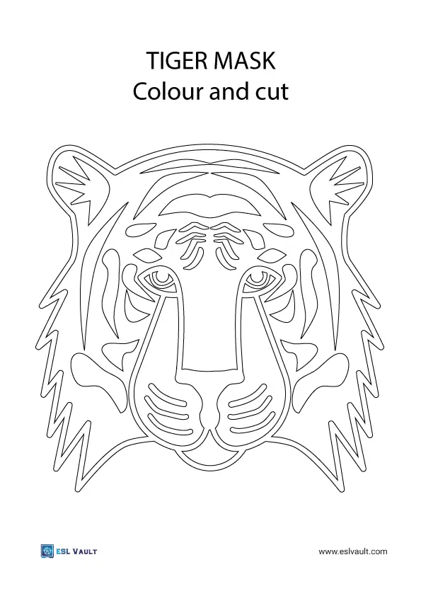 tiger mask printable coloring pages