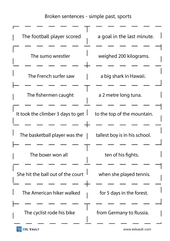 broken sentences about sport