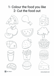 printable paper food craft cut out activity