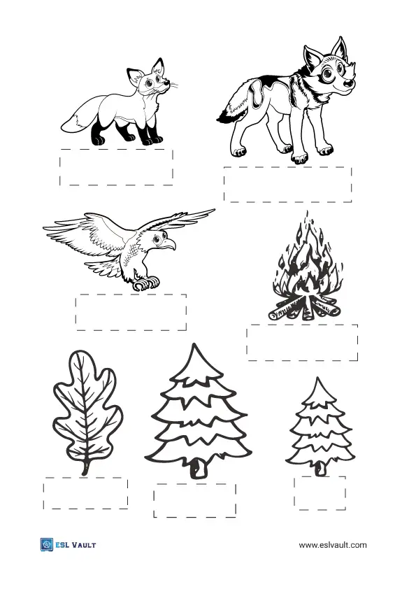 forest animal diorama printables part 2