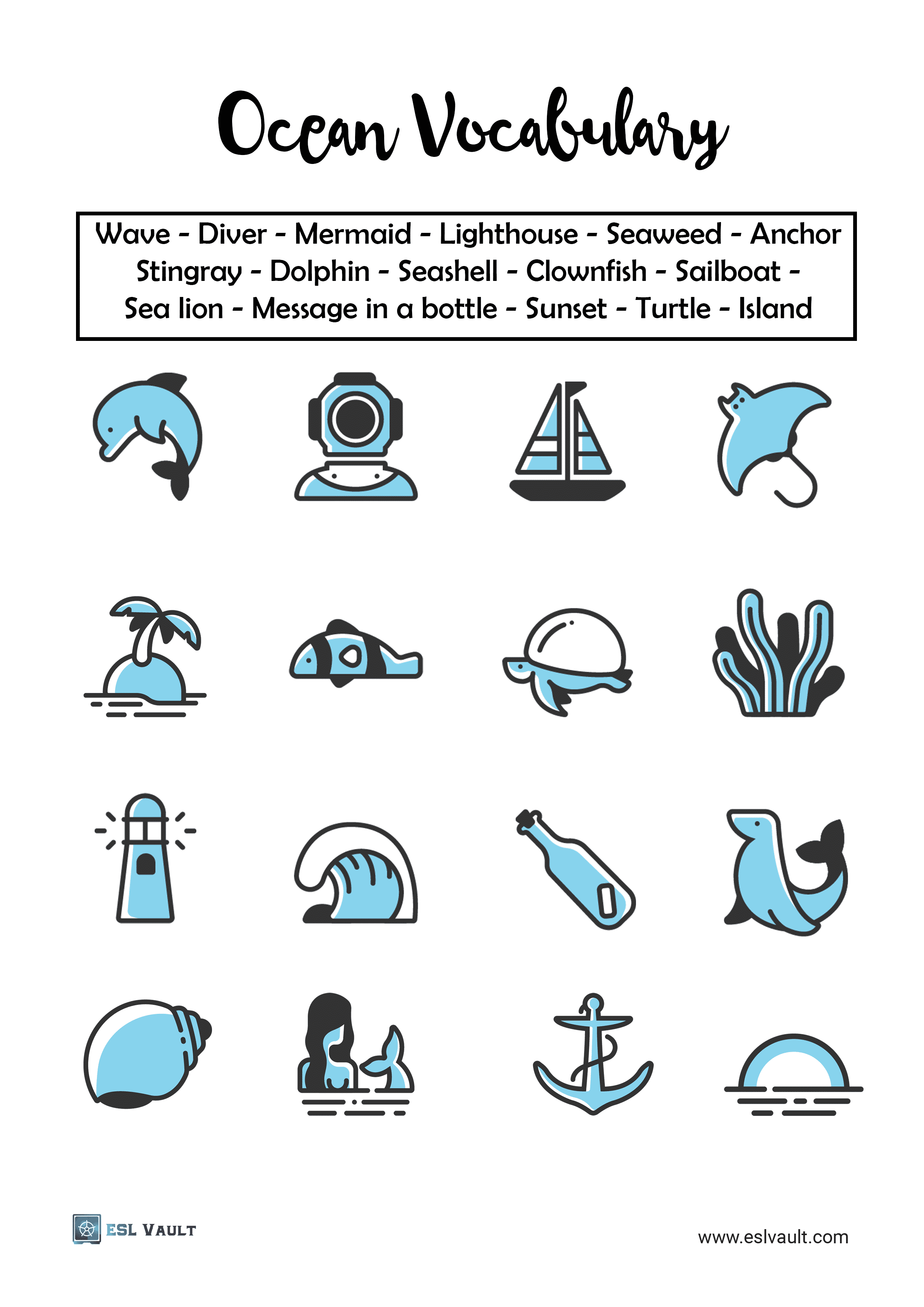 Fishing vocabulary worksheet - ESL Vault