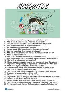 25 mosquito conversation questions