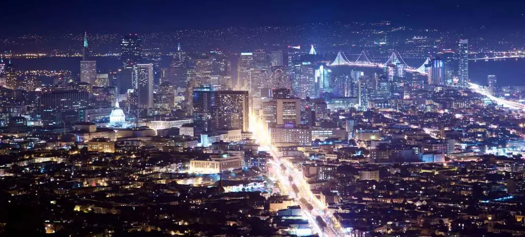 San Fransico using a lot of electricity at night