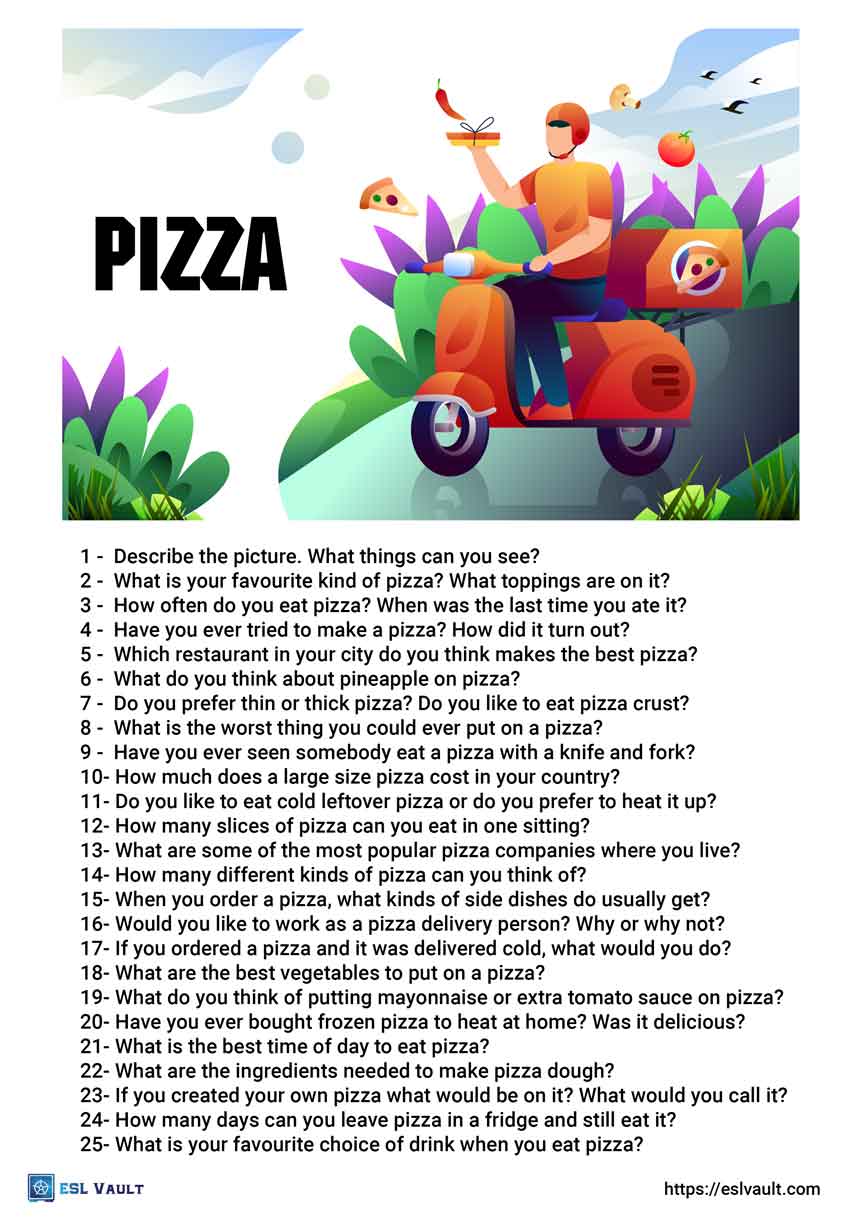 25 pizza conversation questions - ESL Vault
