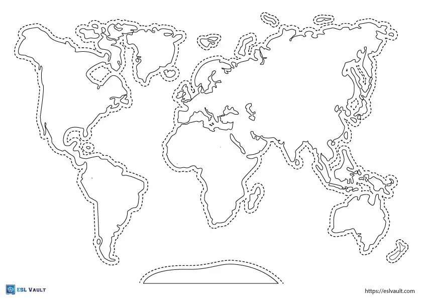 printable blank world map continents