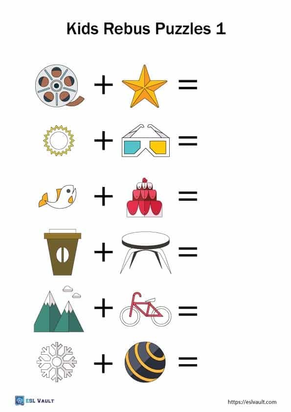 192 Free Printable Rebus Puzzles Esl Vault 10 Best Printable Rebus 