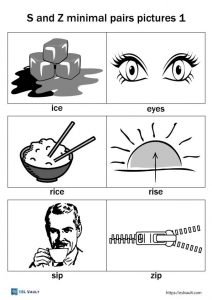 s and z minimal pairs pictures 1