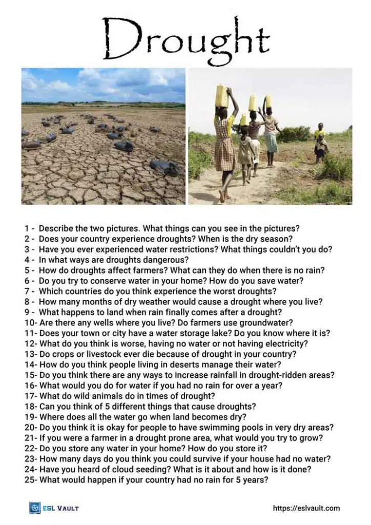 25 drought conversation questions