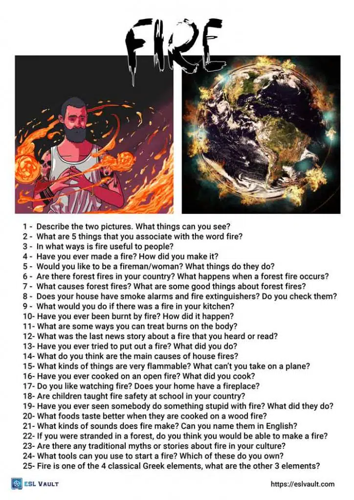 25 fire conversation questions