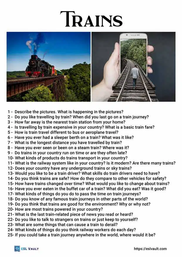 25 trains conversation questions