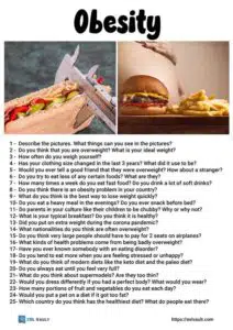 25 obesity conversation questions