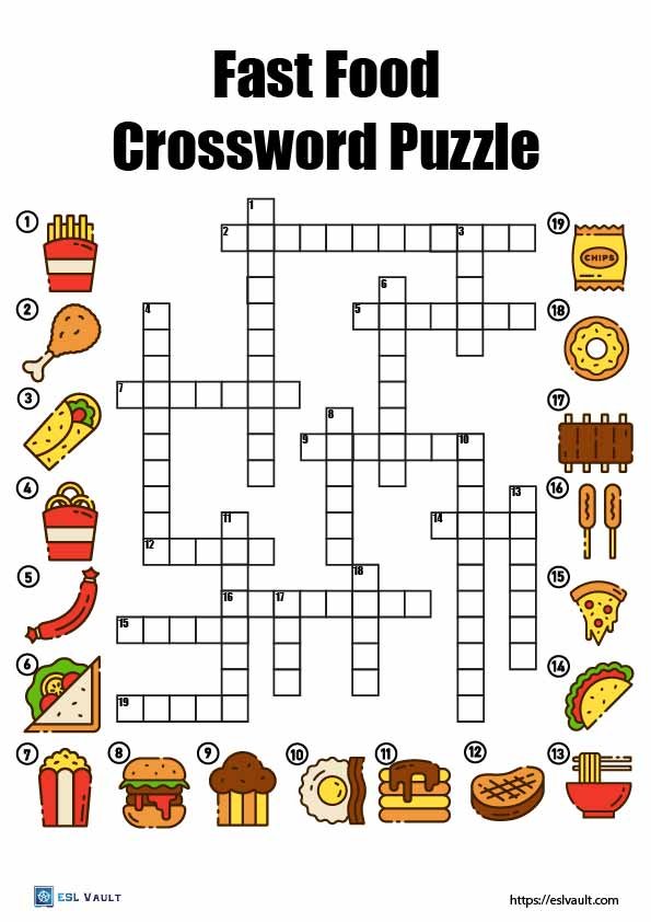 fast food crossword