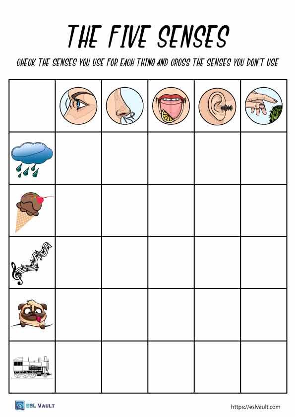 Free 5 Senses Coloring Pages Five Senses Book Coloring Pages 