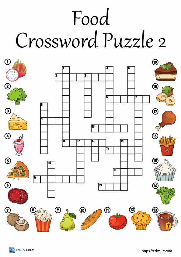 food crossword puzzle 2