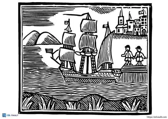 old ship coloring page