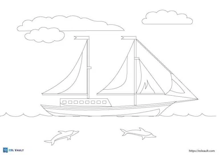sailing ship coloring pages