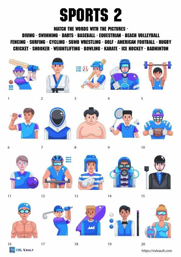 sports worksheet PDF 2