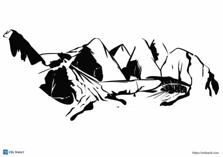 waterfall landscape coloring page