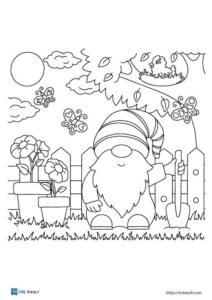 printable gnome coloring pages 2