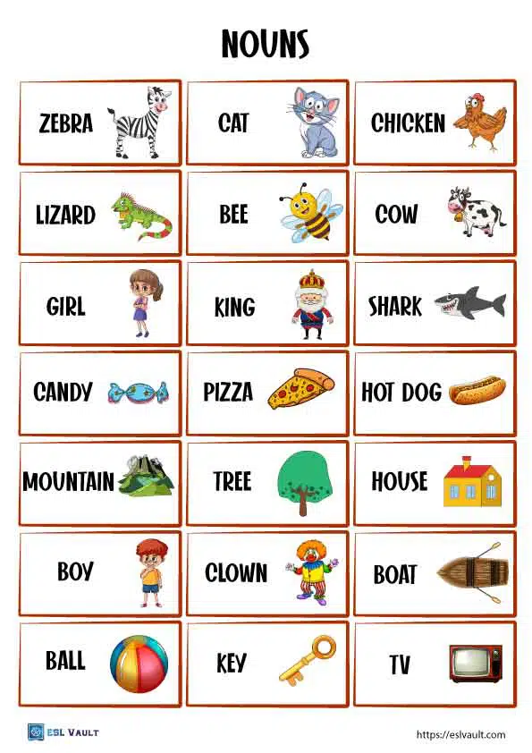 noun list for kids