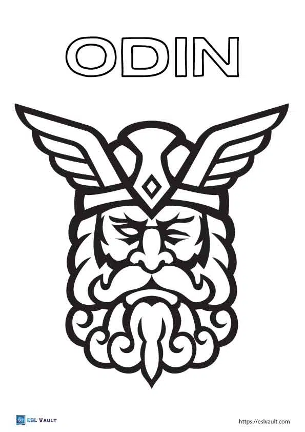 viking coloring pages odin