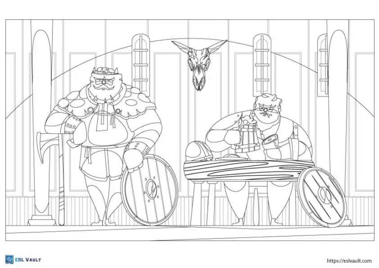 viking meal coloring sheet