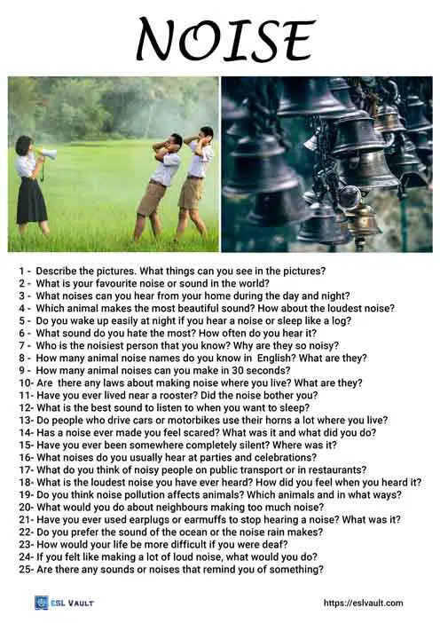 25 noise conversation questions