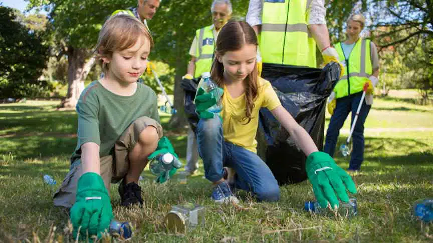 collecting rubbish charity