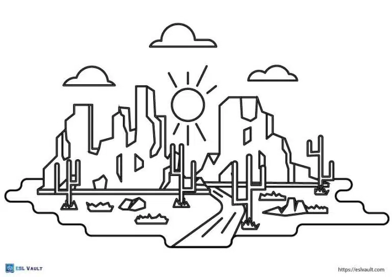 arizona cactus coloring page