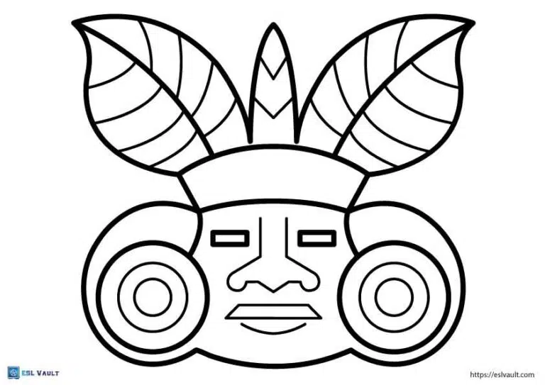 aztec man coloring pages pdf