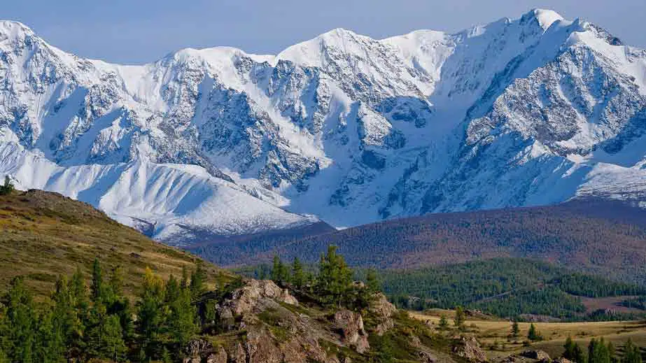 cold snowy mountains