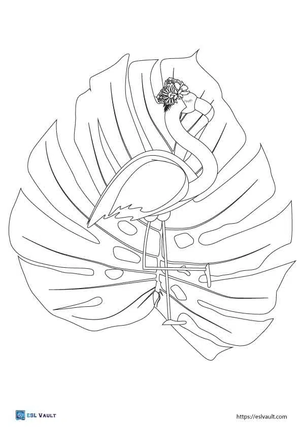 free printable flamingo coloring pages