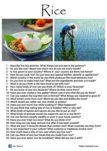 25 rice conversation questions