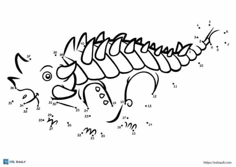 Anklosaurus dinosaur dot to dot free