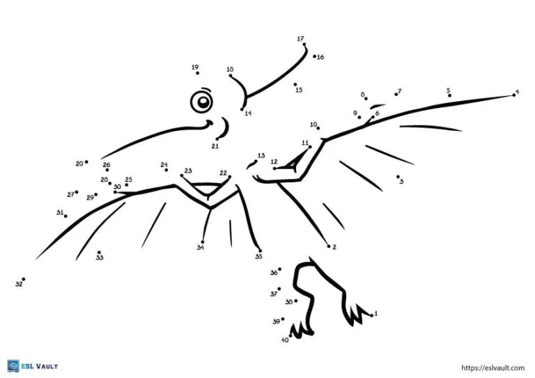 Pterandon dinosaur dot to dot free