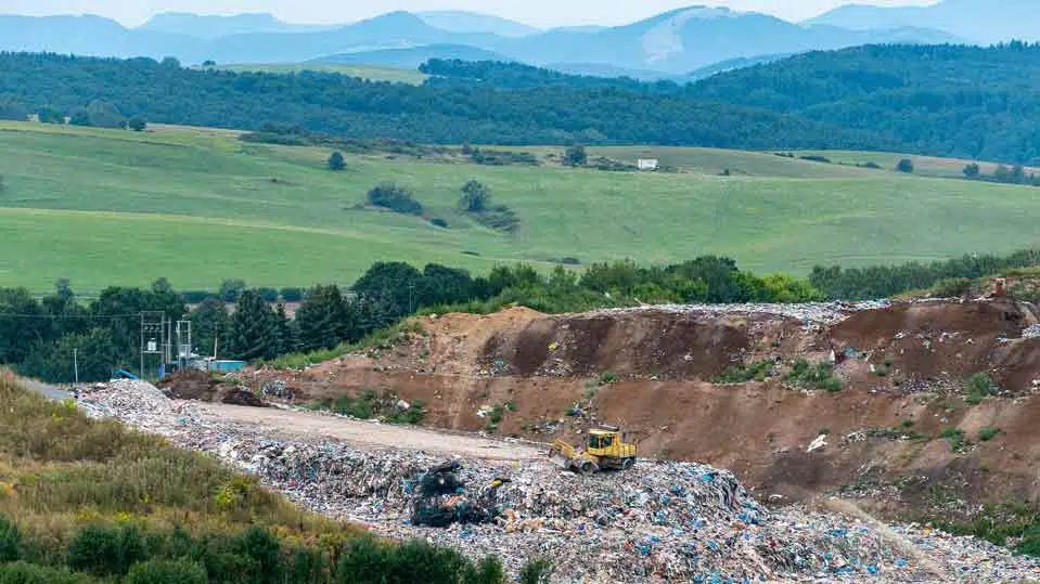 a landfill in the countryside