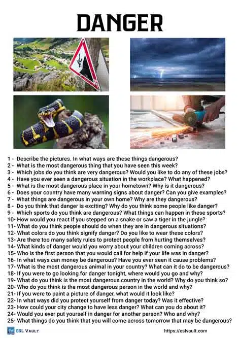 25 danger conversation questions