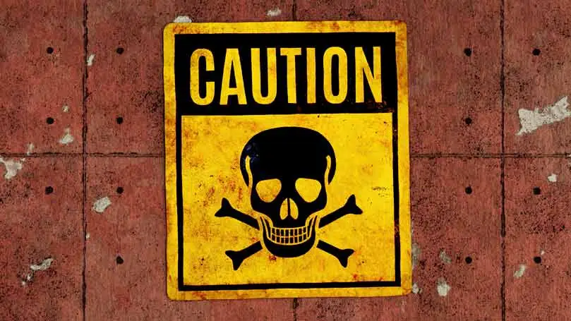 a danger warning sign