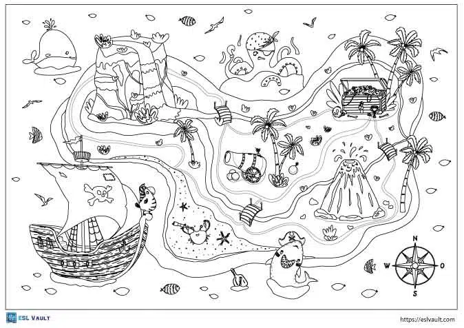 Treasure Map Coloring Page Free Printable Printables Templates Free Treasure Map Coloring Page Free Printable Printables Templates Free