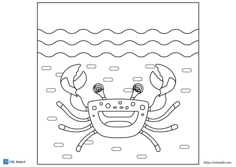 free printable crab coloring pages