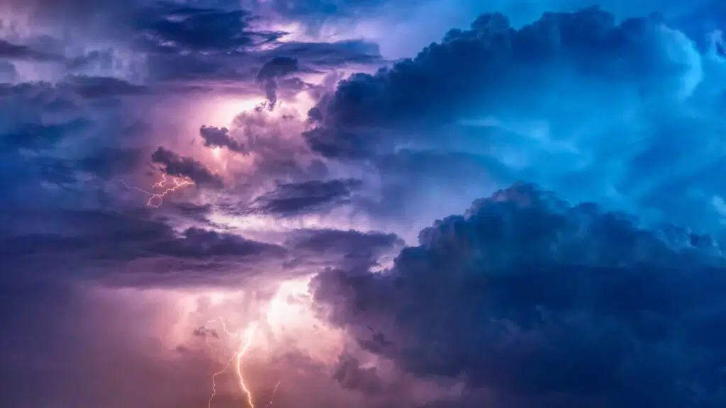 rain clouds with a thunderstorm